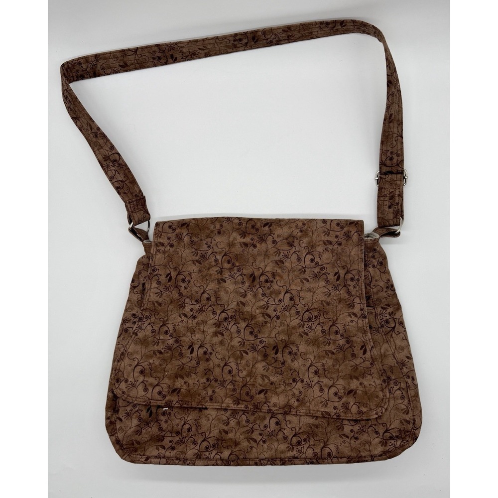 Handmade Floral Fabric Crossbody Messenger Bag